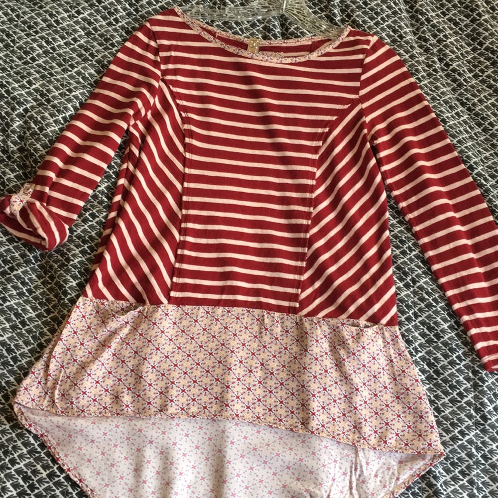 Anthropologie Postmark Striped Top with Pockets XS